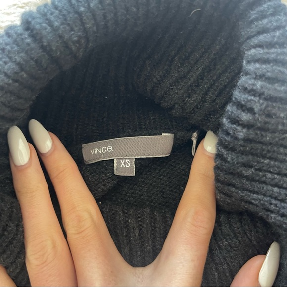 VINCE Ripped Arm Turtleneck Sweater - Picture 8 of 8